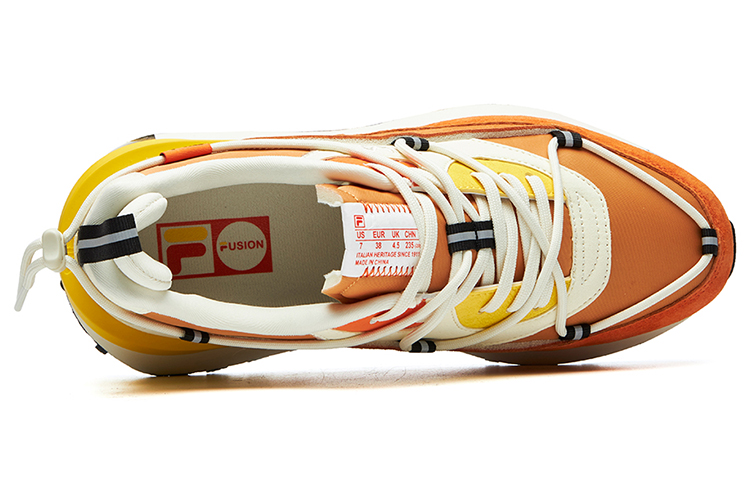 Shop 斐乐 FUSION 潮牌 Jogger DX 復古 跑步鞋 女款 橙白