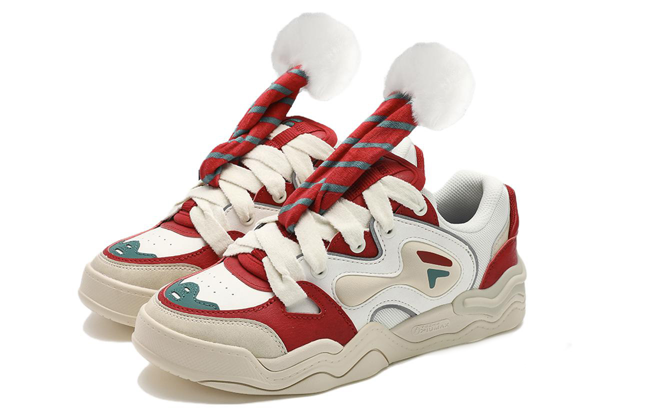 Order FILA斐樂 KICK DX XMAS 減震耐磨 低幫 板鞋 女款 白紅色