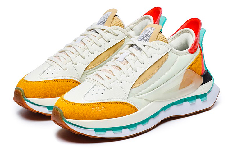 Order (W) FILA KM 白黄橙色运动鞋 F12W233113FCG