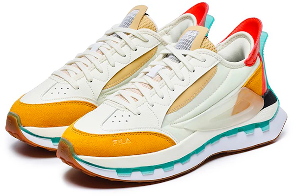 (W) FILA KM 白黄橙色运动鞋 F12W233113FCG Order (W) FILA KM 白黄橙色运动鞋 F12W233113FCG