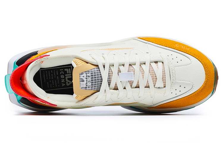 Lookbook (W) FILA KM 白黄橙色运动鞋 F12W233113FCG