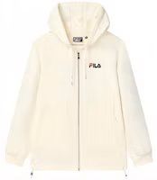 Lookbook (W) FILA 針織連帽外套 熊熊後背標誌 - 奶白色 F11W138579FIV