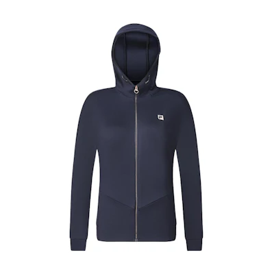 (Women) FILA Knit Hoodie Jacket with Logo Design in Royal Blue A51W411501A-NV