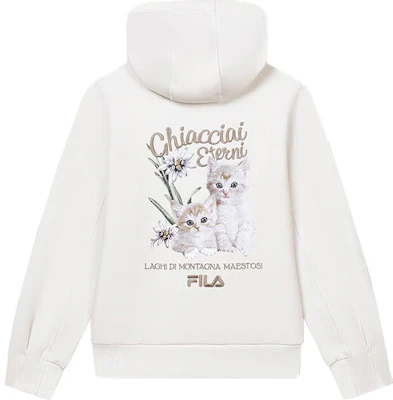 (W) FILA 刺繡連帽衫 - 貓咪圖案與字母設計 (淺米色) F11W348209F-IV Buy (W) FILA 刺繡連帽衫 - 貓咪圖案與字母設計 (淺米色) F11W348209F-IV