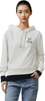 (W) FILA 刺繡連帽衫 - 貓咪圖案與字母設計 (淺米色) F11W348209F-IV Shop (W) FILA 刺繡連帽衫 - 貓咪圖案與字母設計 (淺米色) F11W348209F-IV