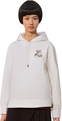 (W) FILA 刺繡連帽衫 - 貓咪圖案與字母設計 (淺米色) F11W348209F-IV Details for (W) FILA 刺繡連帽衫 - 貓咪圖案與字母設計 (淺米色) F11W348209F-IV