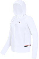 (Women) FILA Knitted Casual Hoodie Jacket White A11W313502F-WT (Women) FILA Knitted Casual Hoodie Jacket White A11W313502F-WT