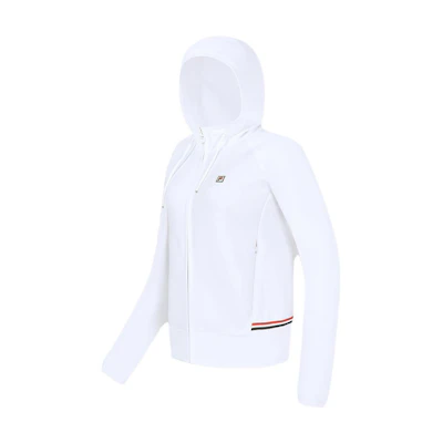 (Women) FILA Knitted Casual Hoodie Jacket White A11W313502F-WT