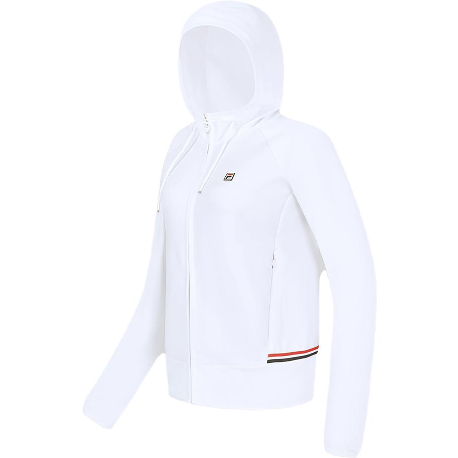 (Women) FILA Knitted Casual Hoodie Jacket White A11W313502F-WT 圖 2