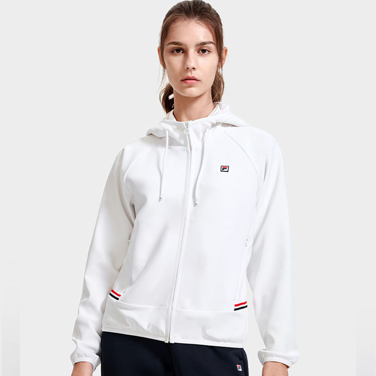 (Women) FILA Knitted Casual Hoodie Jacket White A11W313502F-WT 圖 5