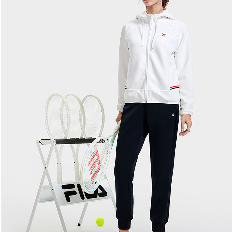 (Women) FILA Knitted Casual Hoodie Jacket White A11W313502F-WT 圖 6