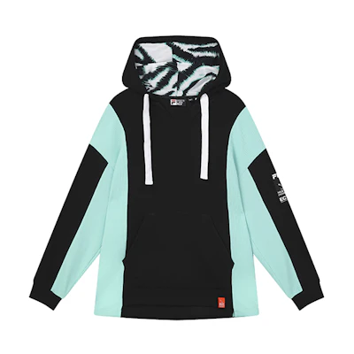 (Women) FILA Knitted Colorblock Hoodie in Classic Black - Casual College Style F11W339207FBK