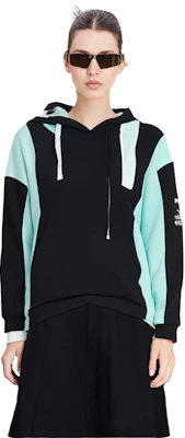 (W) FILA 經典黑撞色針織連帽衫 - 休閒學院風格 F11W339207FBK 4