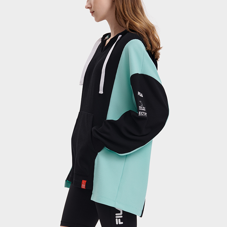 Cheap (W) FILA 經典黑撞色針織連帽衫 - 休閒學院風格 F11W339207FBK