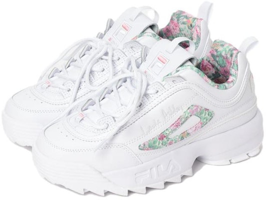FILA斐樂 女款 Disruptor II Laura Ashley 潮流舒適百搭 防滑減震耐磨 低幫 跑步鞋 白色 Order FILA斐樂 女款 Disruptor II Laura Ashley 潮流舒適百搭 防滑減震耐磨 低幫 跑步鞋 白色