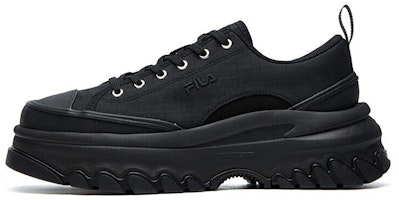 (Women) FILA Lava Canvas Low Top 'Black Non-Slip Breathable' F12W124155FBK (Women) FILA Lava Canvas Low Top 'Black Non-Slip Breathable' F12W124155FBK