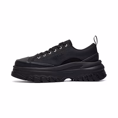 (W) FILA Lava Canvas Low Top 'Black Non-Slip Breathable'