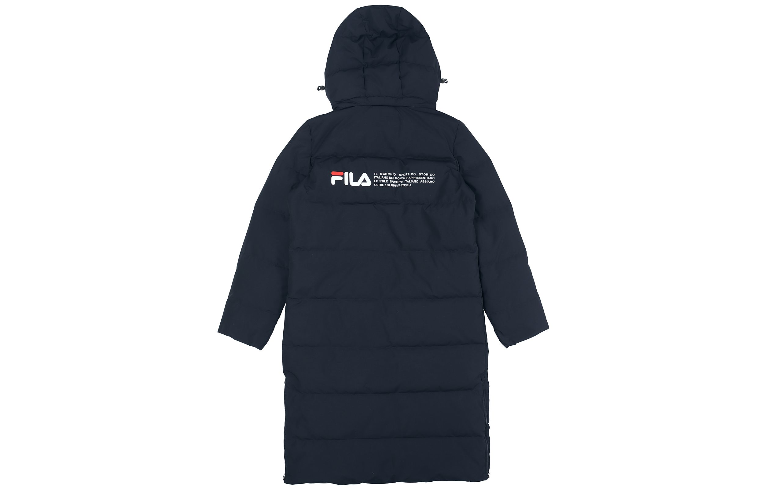 Order (Women) FILA Legendary Blue Logo Print Hooded Down Coat Winter Sports Jacket. F61W148956FNV