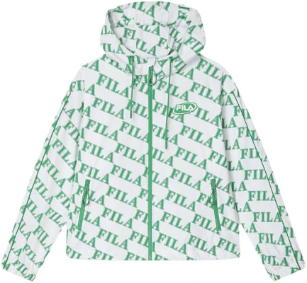 (W) FILA 字母印花连帽休闲编织外套全印花 F11W419703F-ZB Order (W) FILA 字母印花连帽休闲编织外套全印花 F11W419703F-ZB