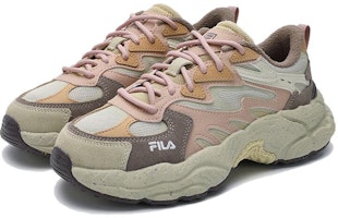 FILA斐乐 百搭潮流 輕鬆舒適 防滑耐磨 低幫 生活休閒鞋 女款 黃棕粉 Lookbook FILA斐乐 百搭潮流 輕鬆舒適 防滑耐磨 低幫 生活休閒鞋 女款 黃棕粉