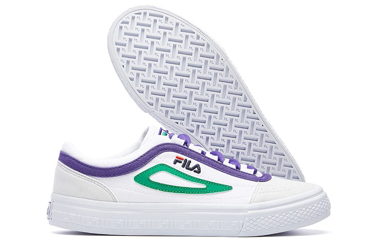 Shop (W) (女性用) FILA 軽量カジュアルシューズ 白/緑/紫 F12W034423FWG F12W034423FWG