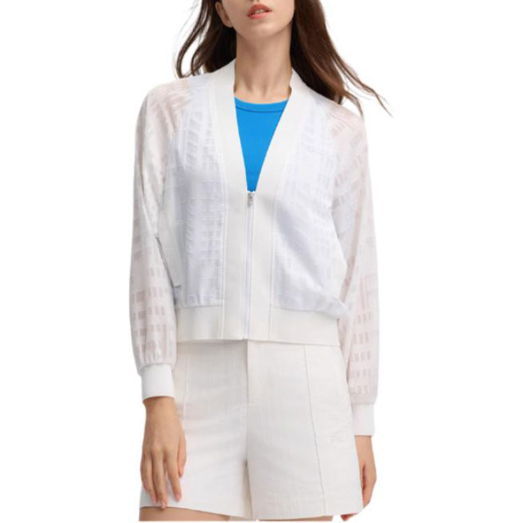 (Women) FILA Lightweight Breathable Zip-Up Jacket in Bright White F11W438705F-WT 圖 4