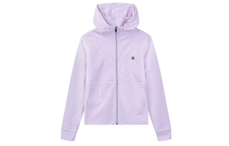 (Women) FILA Logo Hoodie Knit Jacket Light Pink F11W028502FLP