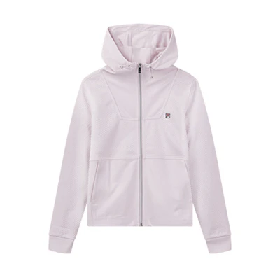 (Women) FILA Logo Hoodie Knit Jacket Light Pink F11W028502FLP