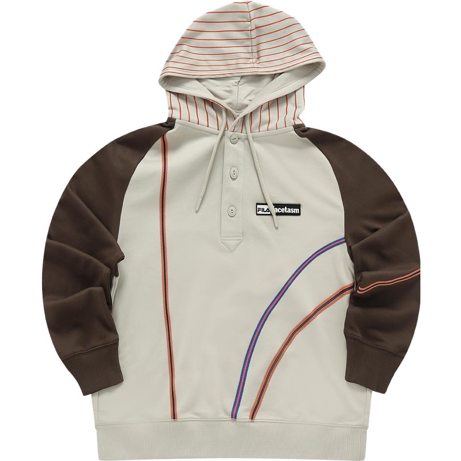 (Women) FILA Loose Fit Retro Crewneck Sweatshirt Khaki Color T11W337202F-BG