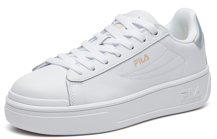 Order (W) FILA厚底スニーカー (ホワイト)  (FILA atsuzoko sunīkā (howaito)) F12W134342FWT