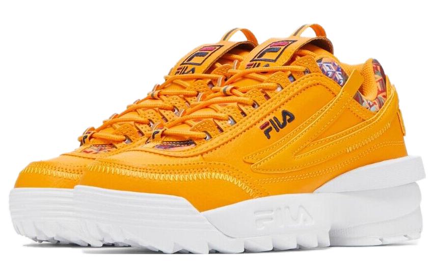 Lookbook (Women) FILA Low Top Running Shoes 'Yellow-White' 5XM01808732
