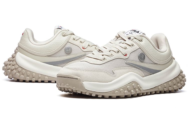 Shop 三原 x Fila 斐乐 T1 聯名款 輕便防滑 波點老爹鞋 女款 沙殼色