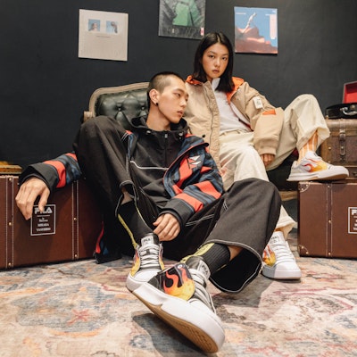 (W) 斐乐 三原康裕 联名 Fila Fusion FM-5 '白焰' T12W115109FWT(S-BOX) 1