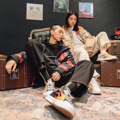 (W) 斐乐 三原康裕 联名 Fila Fusion FM-5 '白焰' T12W115109FWT(S-BOX) 1