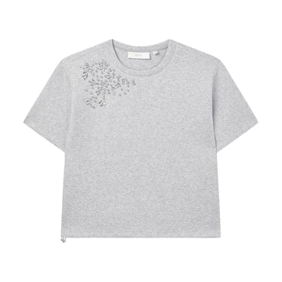 (Women) FILA Milano Luxury Sports Diamond Crewneck T-Shirt Gray. F11W335101F-MG