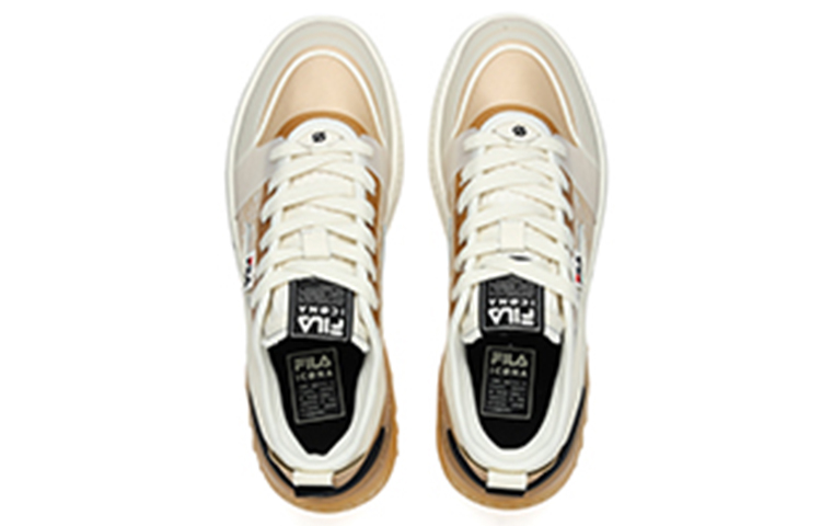 Lookbook FILA斐樂 MIX 潮流復古休閒 低筒 滑板鞋 女款 米黃色