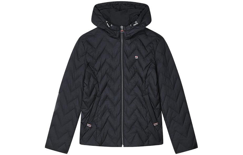 (Women) FILA Modern Heritage  Hooded Down Jacket - Solid Color Legend Blue. F11W341902F-NV