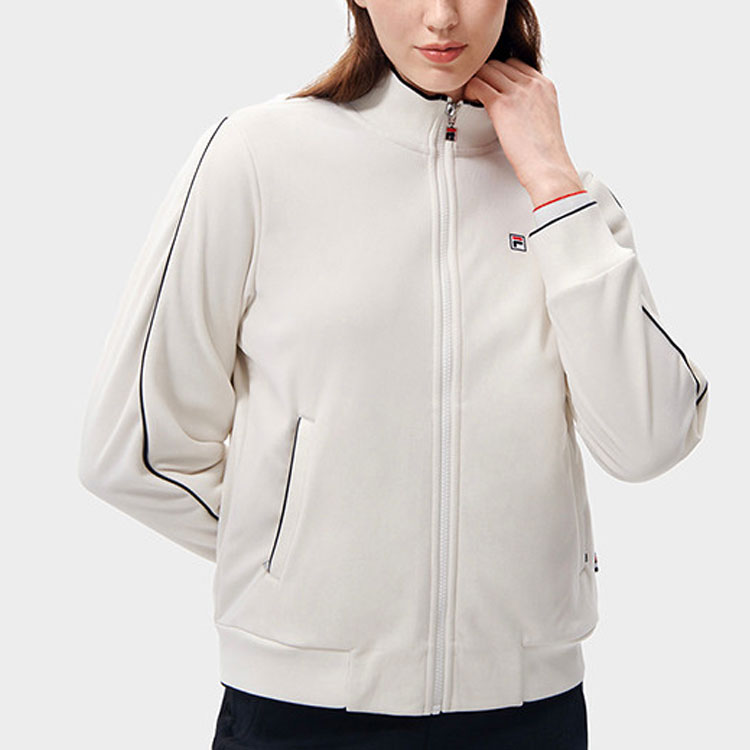 (Women) FILA Modern Heritage Logo Embroidered Retro Track Jacket - Steam White F11W311503F-IV 圖 4