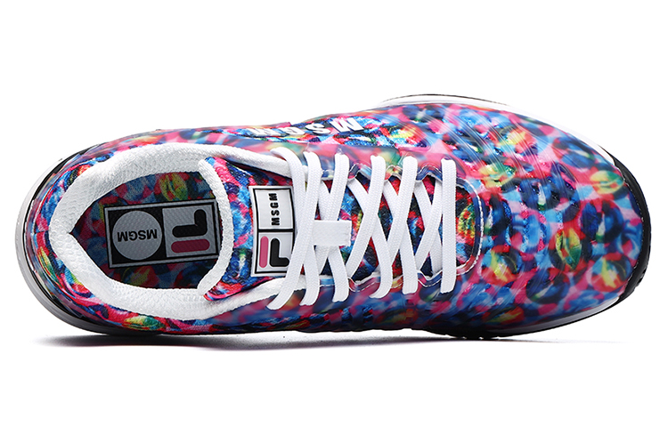 Shop (W) FILA MSGM x Heritage-FHT Low-Top Multicolor 'Blanco Negro' A12W122302FWT