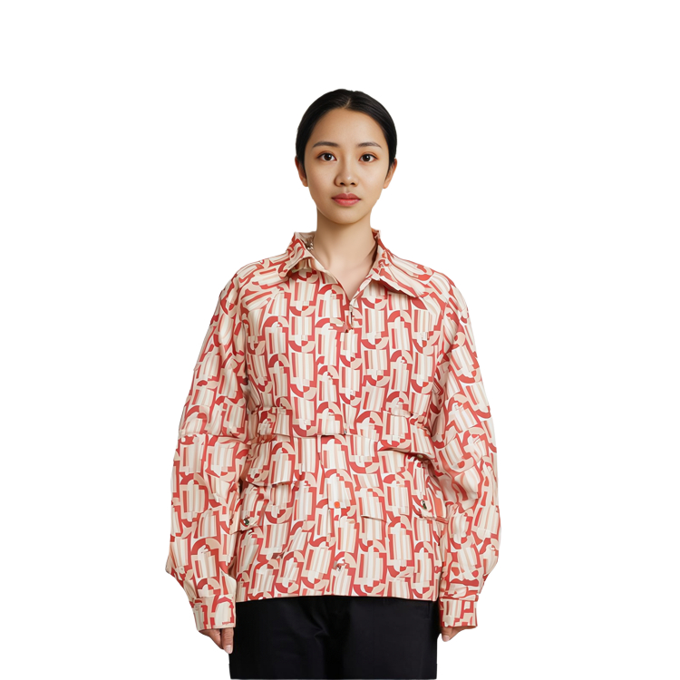 (Women) FILA Multi-Pocket Sport Jacket Full Print Stand Collar Red F11W344701F-RD 圖 6