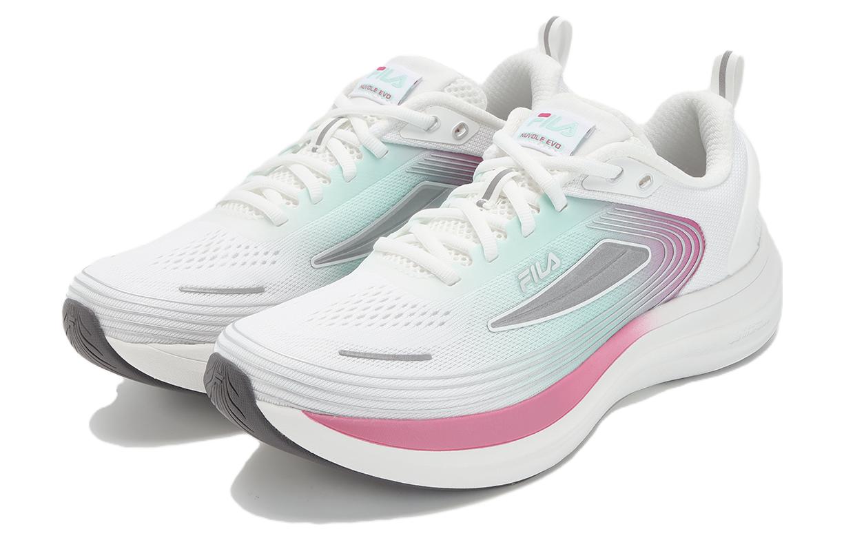 Lookbook FILA斐樂 Nuvole EVO 防滑耐磨 低幫 跑步鞋 女款 白青粉