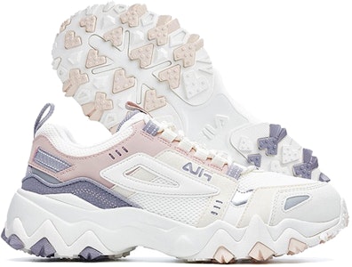 (W) FILA オークモント ランニングシューズ (白/薄ピンク) F12W031111FGR Shop (W) FILA オークモント ランニングシューズ (白/薄ピンク) F12W031111FGR