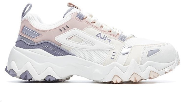 (W) 휠라 오크몬트 청키 스니커즈 '화이트 핑크 퍼플' F12W242162AGR Lookbook (W) 휠라 오크몬트 청키 스니커즈 '화이트 핑크 퍼플' F12W242162AGR