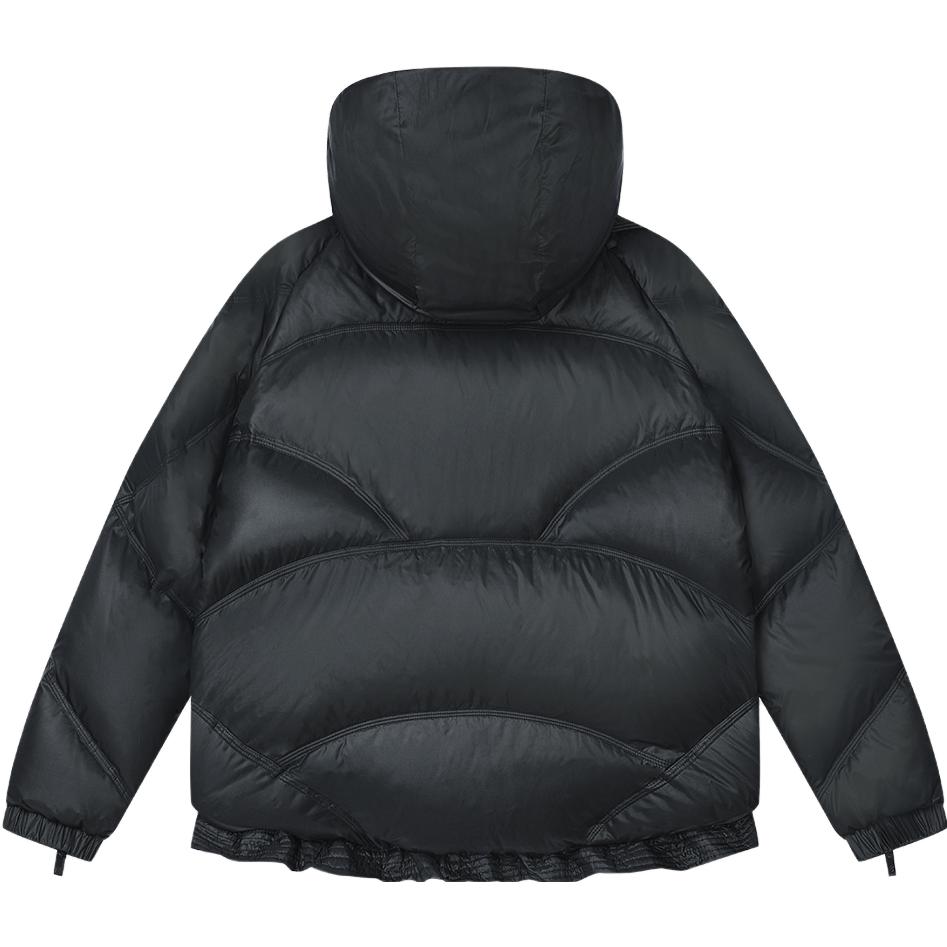 (Women) FILA Original  Black Down Jacket Hoodie - Simple, Warm, and Loose Fit F11W349923F-BK 圖 3