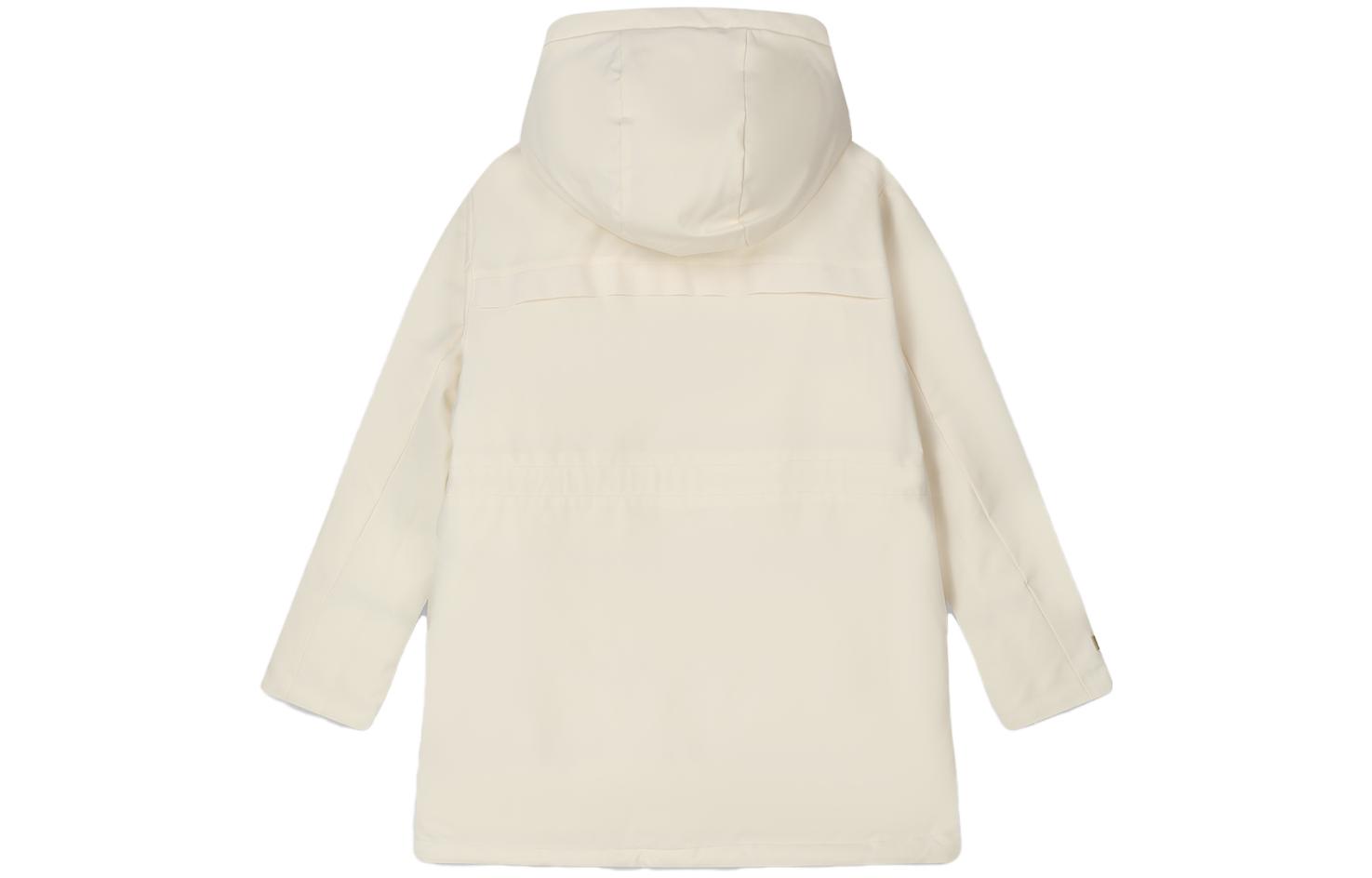 Lookbook (W) FILA オリジナル ロングダウンジャケット フード付き カジュアル 防寒コート. F11W349904F-IV