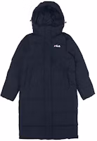 (Women) FILA ORIGINALE Logo Print Thick Hooded Down Jacket - Legendary Blue F51W348956A-NV (Women) FILA ORIGINALE Logo Print Thick Hooded Down Jacket - Legendary Blue F51W348956A-NV
