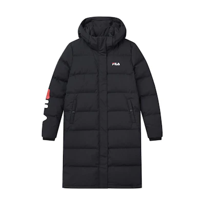 (Women) FILA ORIGINALE Mid-Length Down Jacket Legendary Blue Fashion Casual Warm F11W848940FNV