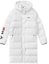 Order (Women) FILA Originale White Mid-Length Hooded Down Jacket with Logo Print F51W048940FWT