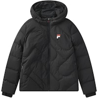 (Women) FILA Originale Winter Logo Hooded Down Jacket in Legend Blue. F11W048919FNV (Women) FILA Originale Winter Logo Hooded Down Jacket in Legend Blue. F11W048919FNV