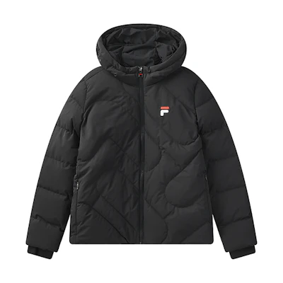 (Women) FILA Originale Winter Logo Hooded Down Jacket in Legend Blue. F11W048919FNV